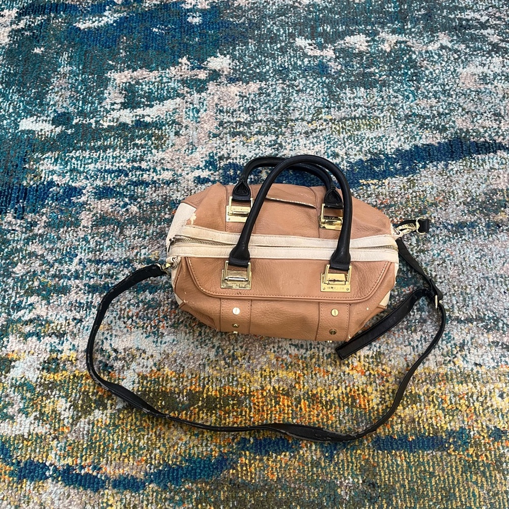 Olivia + Joy Tan and Black Satchel